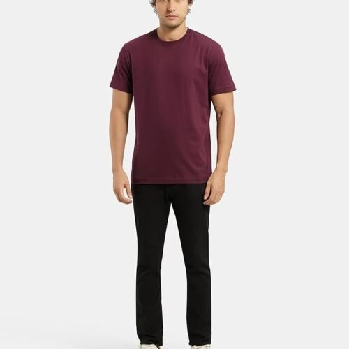 Men's Super Combed Cotton Rich Solid Round Neck Half Sleeve T-Shirt