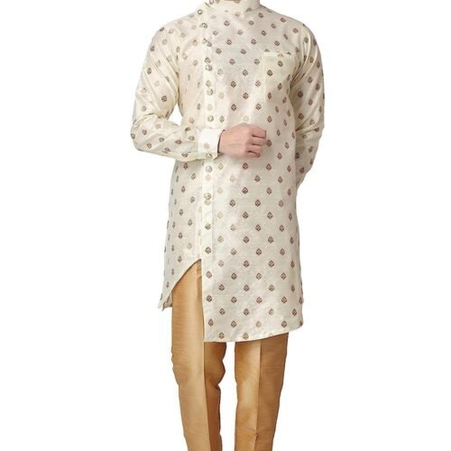 Silk Indowestern Achkan Kurta Pyjama