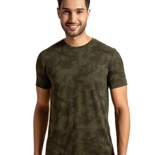 DAMENSCH Regular Fit Cotton Blend Tshirt Half Sleeve Crew Neck Comfortable Casual Lightweight Premium Vortex Elemental Breeeze Tshirts for Men